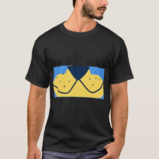 T-shirt Masque de Chien Bleu (Devant)