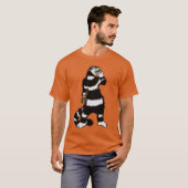 T-shirt Masque de crâne de chat bizarre gothique (Devant entier)