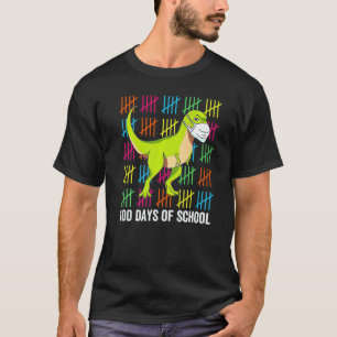 T-shirt Masque de dinosaure 100 jours d'école Professeur a