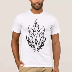 T-shirt Masque de Flamme Tribale Sombre – Conception d'Art