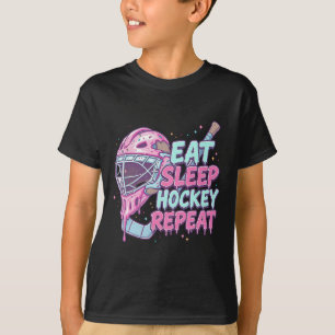 T-shirt Masque de gardien de but de hockey à gouttes de gl
