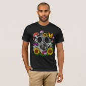 T-shirt Masque de gaz de fleurs (Devant entier)