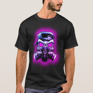 T-shirt Masque de gaz toxique/radioactif du crâne