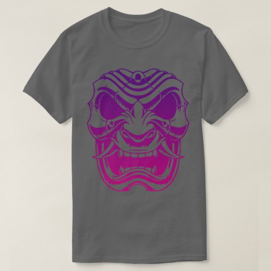 T-shirt Masque de guerrier Samurai, Masque Hannya Oni Japo (Design devant)