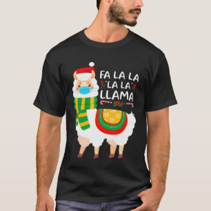 T-shirt Masque de lama Pyjama de Noël pour famille