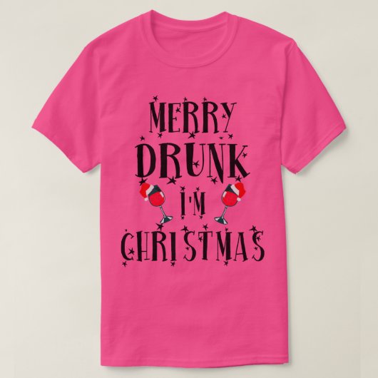 T-shirt Masque de Noël drôle Je suis ivre Joyeux Noël (Design devant)