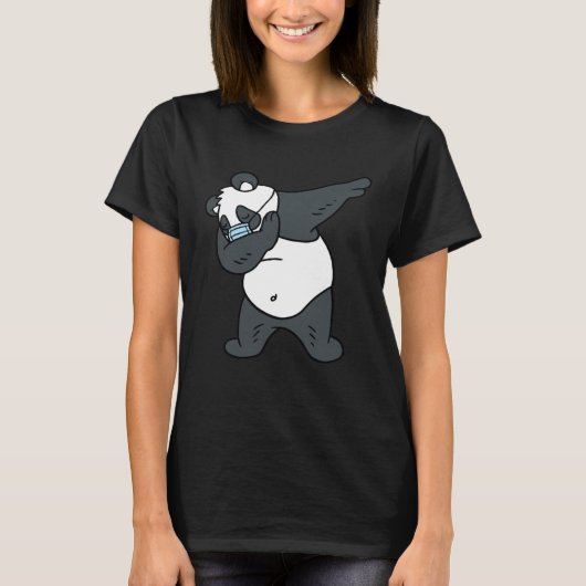 T-shirt Masque de Panda Dabbing (Devant)
