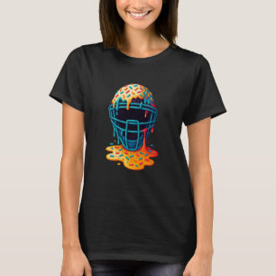T-shirt Masque de receveur de baseball glace à la crème qu