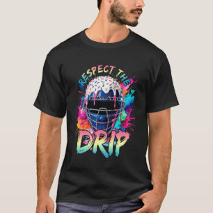 T-shirt Masque de receveur de baseball Respect The Drip Ic