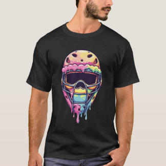 T-shirt Masque de receveur de garçons fans de baseball Crè