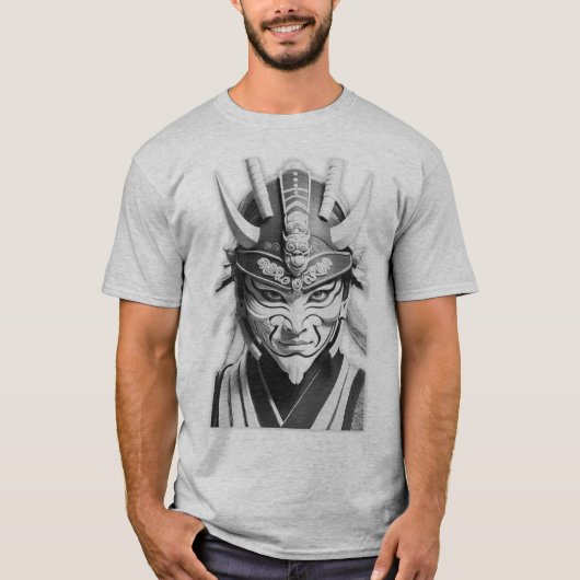 T-shirt Masque de Samouraï Tee Gris (Devant)