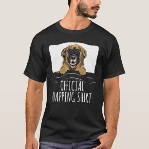 T-shirt Masque de sommeil noir Leonberger Official Napping