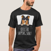 T-shirt Masque de sommeil noir Shetland Sheepdog Official (Devant)