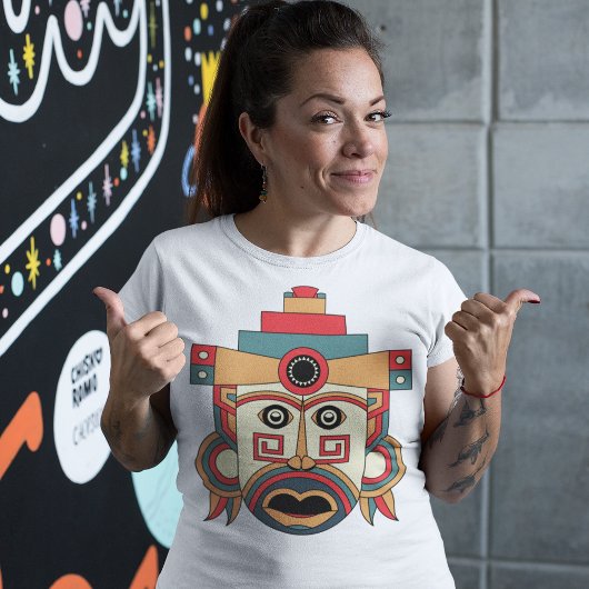 T-shirt Masque de tribu Aztec