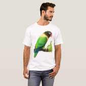 T-shirt masqué de vert de perruche (Devant entier)