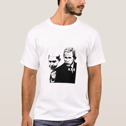 T-shirt masque d'obama de buisson petit (Devant)