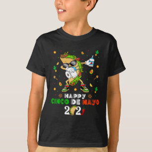 T-shirt Masque facial Dabbing Taco Cinco De Mayo 2021 Quar