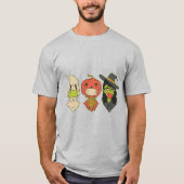 T-shirt Masque facial des créatures d'Halloween (Devant)