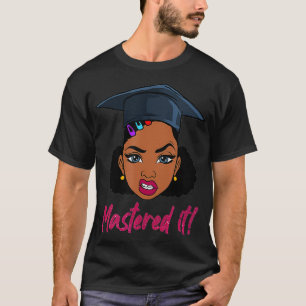 T-shirt Masqué Il Black Queen Masters Diplôme 
