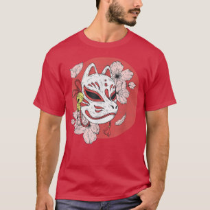 T-shirt Masque japonais Fox esthétique Kitsune Inari Anime