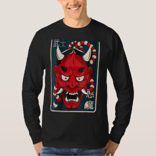 T-shirt Masque japonais pour femmes Hannya Masque japonais