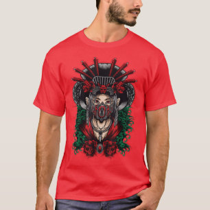 T-shirt Masque japonais traditionnel Geisha Japon