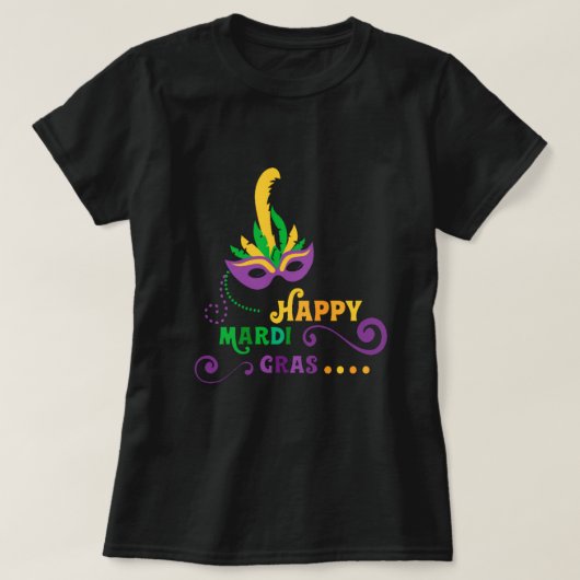 T-shirt masque joyeux mardi gras (Design devant)