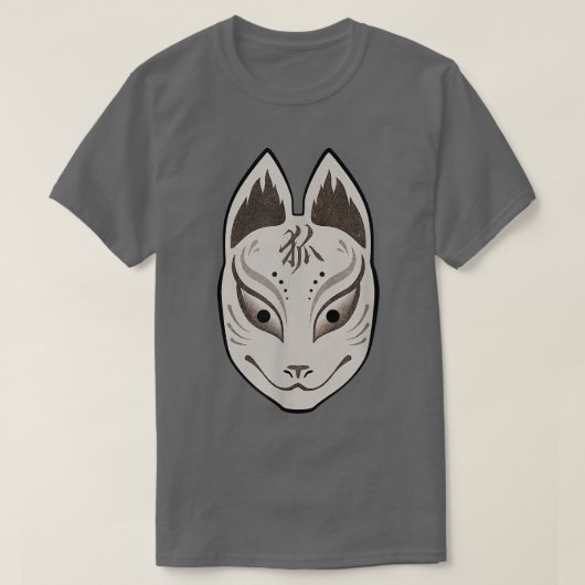 T-shirt Masque Kitsune japonais pour l'esprit (Design devant)