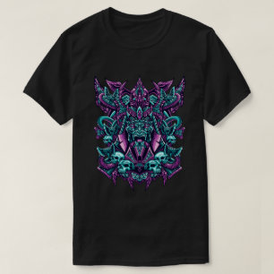 T-shirt Masque Oni et crâne