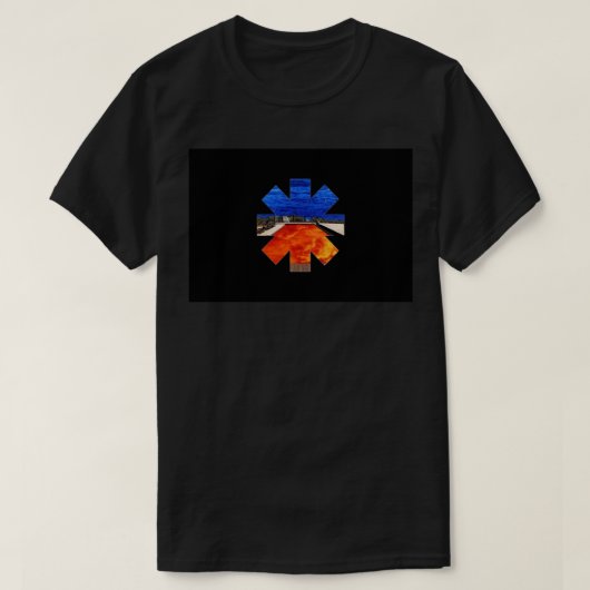 T-shirt Masque rouge feu bleu (Design devant)