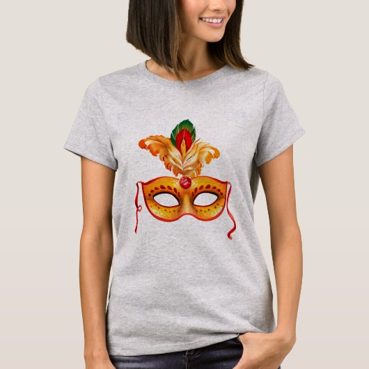 T-shirt Masque royal violet mascarade mardi gras (Devant)