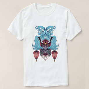 T-shirt Masque Samurai avec fantôme