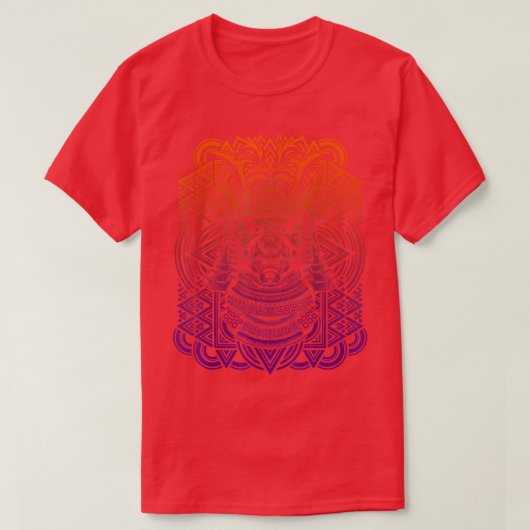 T-shirt Masque Samurai conception dégradée de tatouage tri (Design devant)