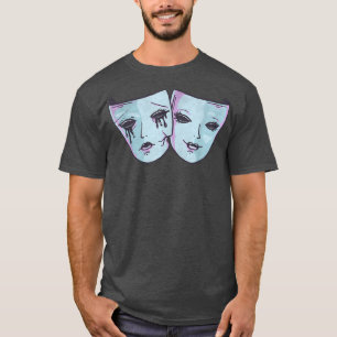 T-shirt Masque Théâtre Sad Emo Pastel Goth Soft Grunge Aes
