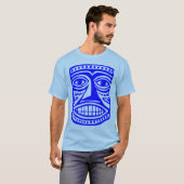 T-shirt Masque Tiki III - Bleu (Devant entier)