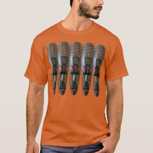 T-shirt Masque tribal africain peint à la main