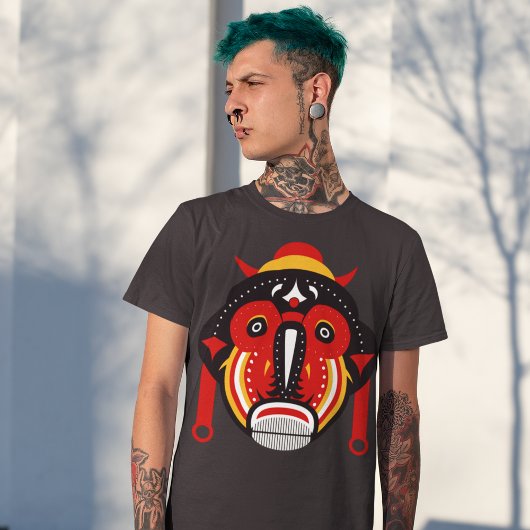 T-shirt Masque tribal Afro Teke