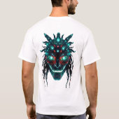 T-shirt Masque Tribal Vibrant - Circuit Holographi (Dos)