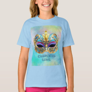 T-shirt Masque vénitien exquis sur un Arrière - plan color