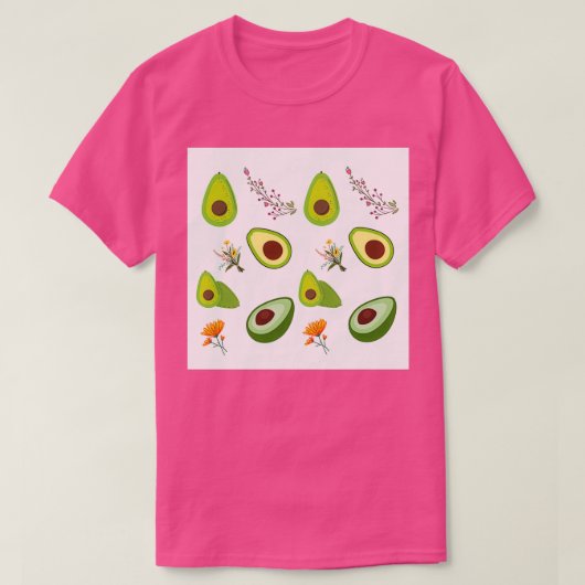 T-shirt Masque Visage Aquarelle Avocado (Design devant)
