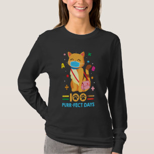 T-shirt Masque Visage Chat Drôle 100 Jours D'Enfants Scola