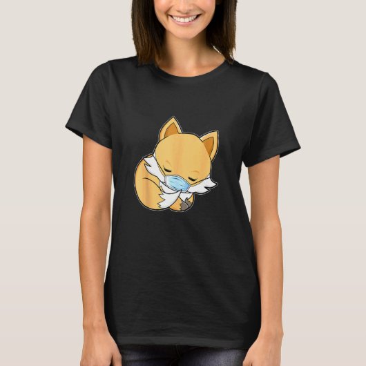 T-shirt Masque Visage Couché Fox Quartier Fox Fox (Devant)