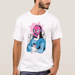 T-shirt masque visage covid mona lisa drôle