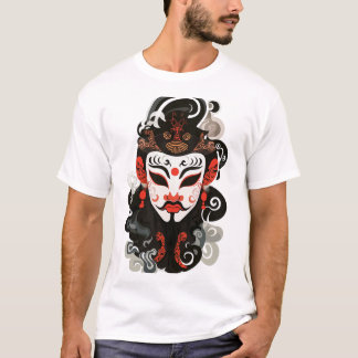 T-shirt Masque Visage de l'opéra Kawaii Sichuan