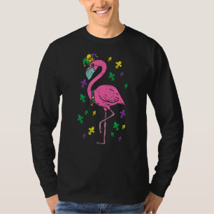 T-shirt Masque Visage Flamant rose Jester Mardi Gras Quara