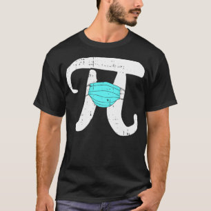 T-shirt Masque Visage PiDay Drôle social drôle Quarantaine
