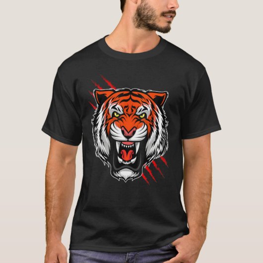 T-shirt Masque Visage Tiger Bengale (Devant)