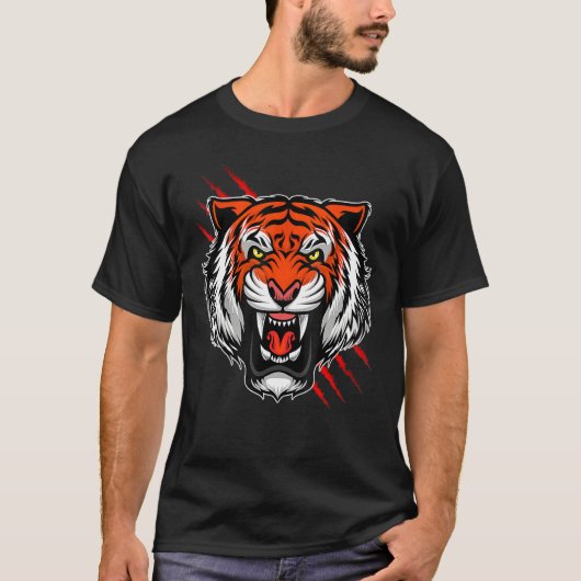 T-shirt Masque Visage Tiger Bengale (Devant)