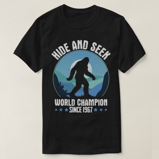 T-shirt Masquer Et Chercher Champion Du Monde Depuis 1967 (Design devant)