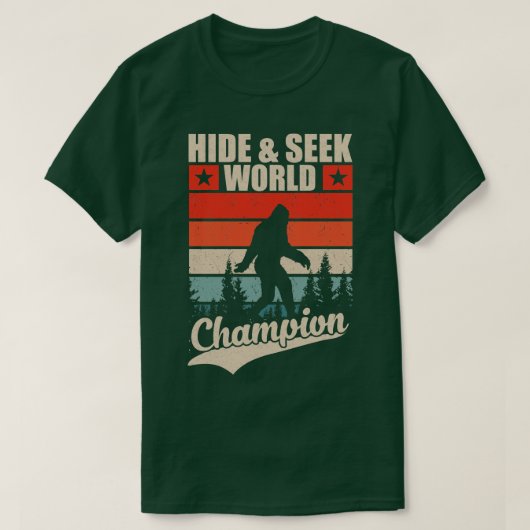 T-shirt Masquer Et Chercher Champion Du Monde Retro (Design devant)